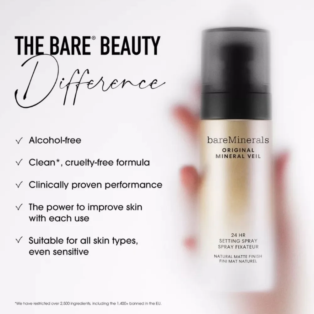 bareMinerals Original Mineral Veil 24-hour Setting Spray, 100ml, NIB